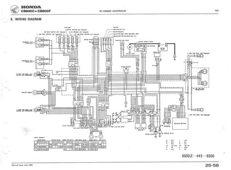 A Detailed Wiring Diagram For The Honda Cb750 Motorcycle