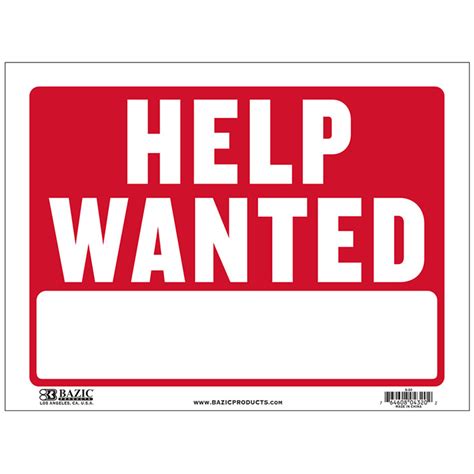 Help Wanted Signs-Cheap Plastic Signs-Wholesale-Bulk Pricing