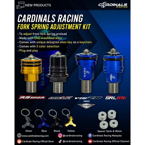 Cardinals Racing Fork Preload Adjuster Kit Honda RS150R Winner Supra