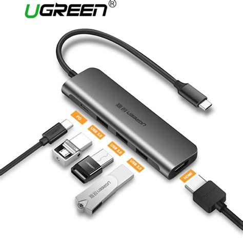 Ugreen Cm Usb Type C To Hdmi Usb Pd Power Converter