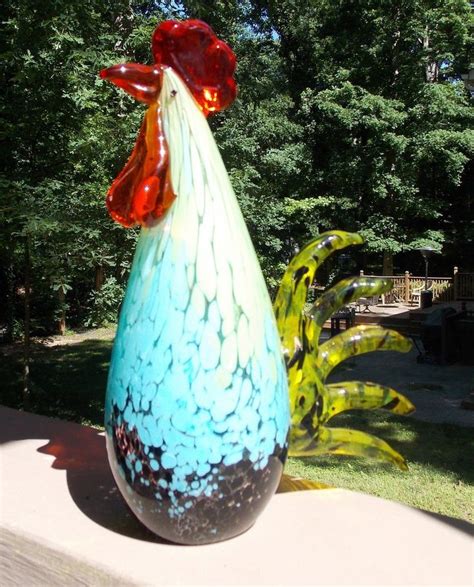 Vintage Murano Art Glass Rooster Bird Ann Primrose Collection Inches