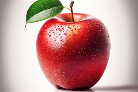 Premium Photo | Fruit of the red apple isolated on a white background