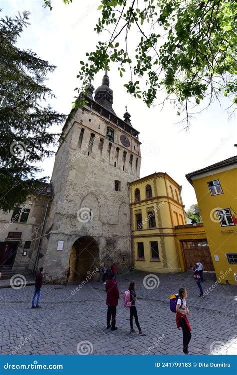 The Clock Tower at Sighisoara 232 Editorial Stock Photo - Image of ...