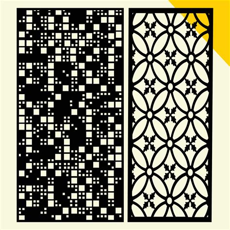 Decorative wall panel set for modern interiors.Laser cut patterns ...