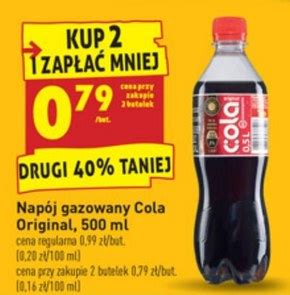 Archiwum Napój gazowany Cola Original 500 ml Biedronka 30 07 2018