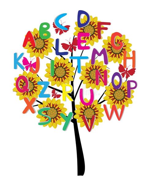 Alphabet Tree Stock Vector Illustration Of Symbol Paper 18292506