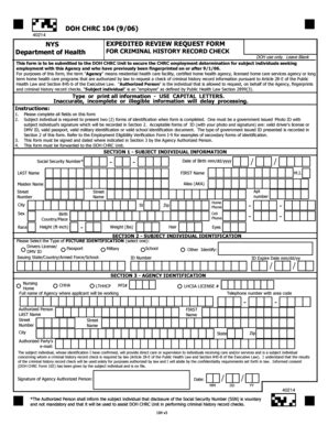 Doh Chrc Form 104 Fill Online Printable Fillable Blank PdfFiller