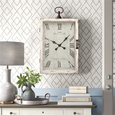 One Allium Way Goodfellow Wood Wall Clock Reviews Wayfair Canada