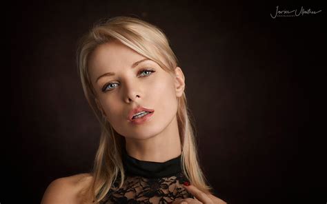 Women Model Face Blonde Ekaterina Enokaeva Russian Women Javier