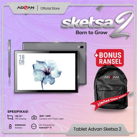 Promo Exclusive Tablet Advan Tab Sketsa Gb Gb Tiger T