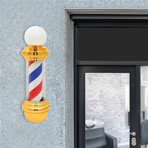 Barber Pole Light Barber Shop Rotating Led Stripes Hair Salon Outdoor Open Sign Ebay