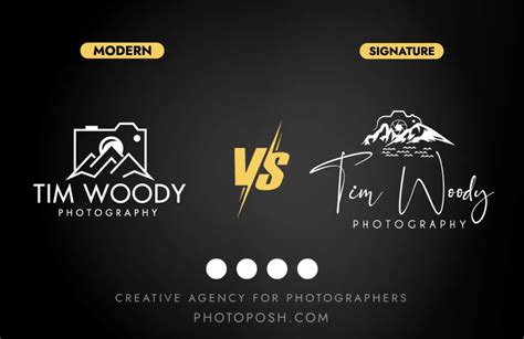 Modern vs Signature Style [Photography Logo ideas] - Photoposh