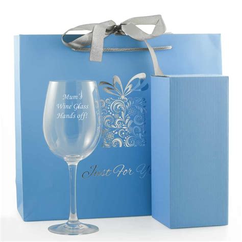 Personalised Wine Glass With Luxury T Bag And Box