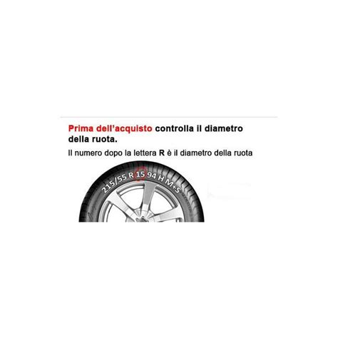 Copricerchio Per Fiat Grande Punto Logo Rosso 2005 Misura 15