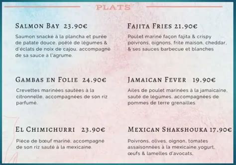 Cali Mia Menu Paris Prix Mis à jour pour 2024