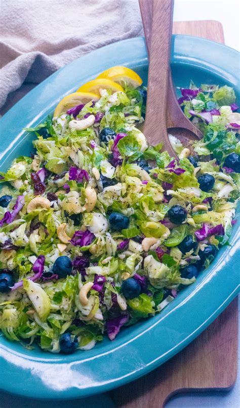 Brussel Sprout Salad With Lemon Poppyseed Dressing Brussel Sprout