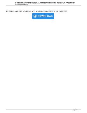 Fillable Online DOWNLOAD BRITISH PASSPORT RENEWAL APPLICATION FORM ...