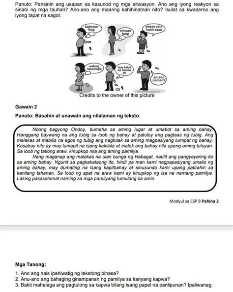 Mga Tanong 1 Ano Ang Nais Ipahiwatig Ng Tekstong Binasa 2 Anu Ano Ang