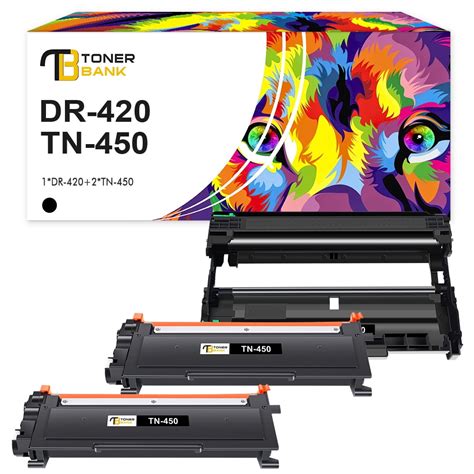 Toner Bank Compatible TN 450 Toner Cartridge DR 420 Drum Unit For