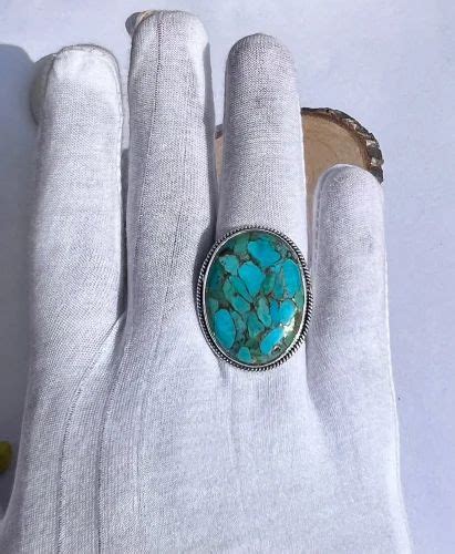 Blue Copper Turquoise Silver Rings Free Size At Rs 70 Gram In Jaipur