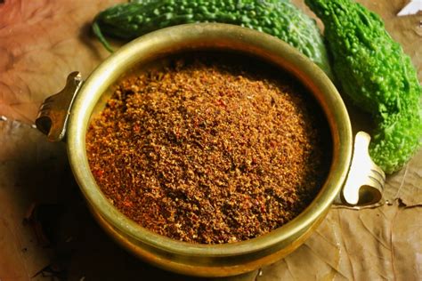 Andhra Style Bittergourd Podi For Rice Kakarakaya Karam Vismai Food