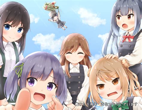 Safebooru 6 Girls D Anniversary Arare Kantai Collection Arashio