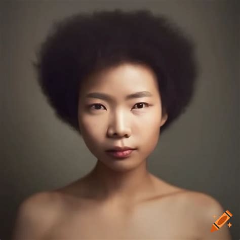 Afro Asian Woman With Short Hair