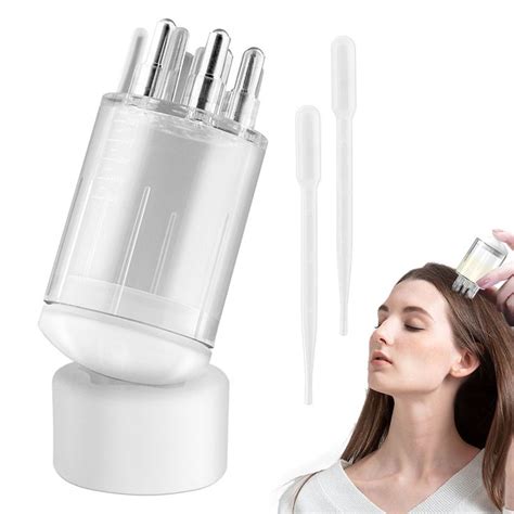 With 2 Dropper Hair Oil Root Comb Applicator Bottle Scalp Care Home