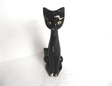 Vintage Black Cat Vase Kitsch Black Cat Vase 1950s Black Etsy Black Cat Kitsch Vintage Black