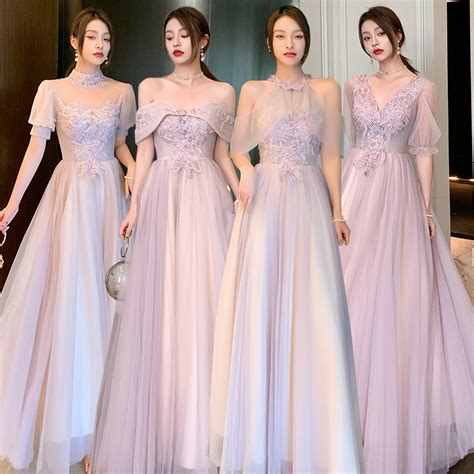 Hong Hu Formal Evening Pink Dress For Women 2024 Pink Bridesmaid gown for debut 18 years old ...