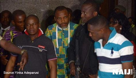 Nnamdi Kanu Appears In Court In New Attire Legitng