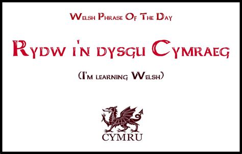 Welsh phrase of the day: Welsh Phrases, Welsh Words, Learn Welsh, Welsh ...