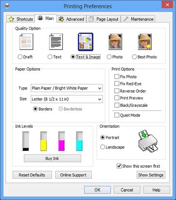 Selecting Basic Print Settings - Windows