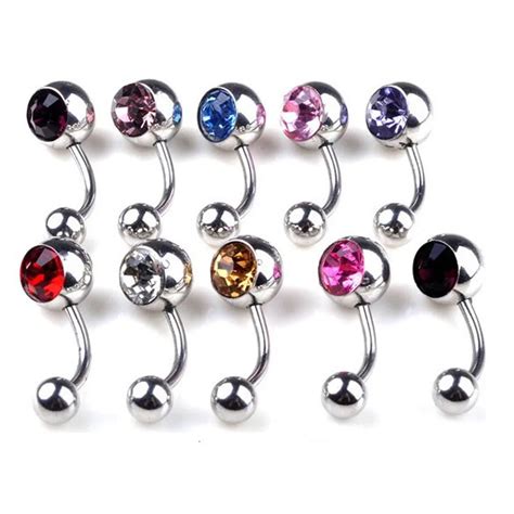 Aliexpress Buy Wholesale 10pcs Colors Mix Surgical Steel Double