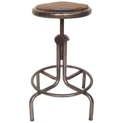 Vintage Industrial Metal Bar Stools At 1stdibs