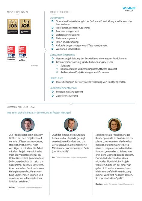 Unsere Business Unit Project Management Ein Steckbrief Windhoff Group