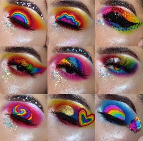 Rainbow Eye Look Rainbow Eyeshadow Makeup Crazy Eye Makeup Rainbow