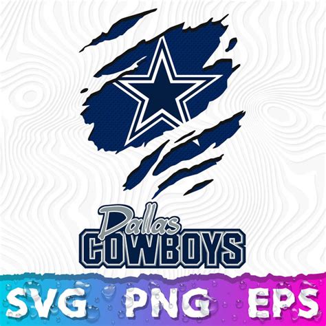 Dallas Cowboys Ripped Logo Svg Cowboys Svg Dallas Cowboys Inspire