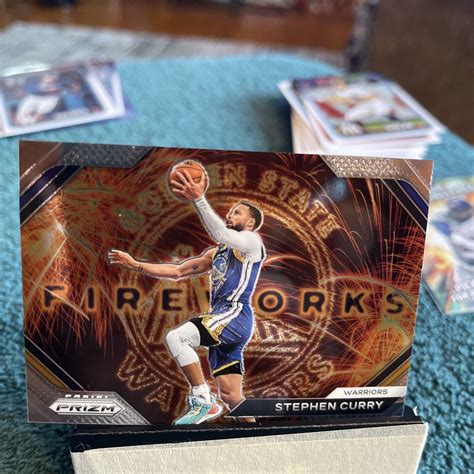 Panini Prizm Stephen Curry Fireworks Silver Golden State