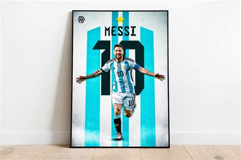 Poster Leo Messi Argentina Mundial Qatar