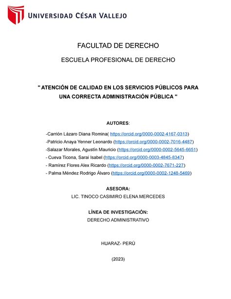 Trabajo De Invetigación Formativa Grupo 5 Final Facultad De Derecho Escuela Profesional De