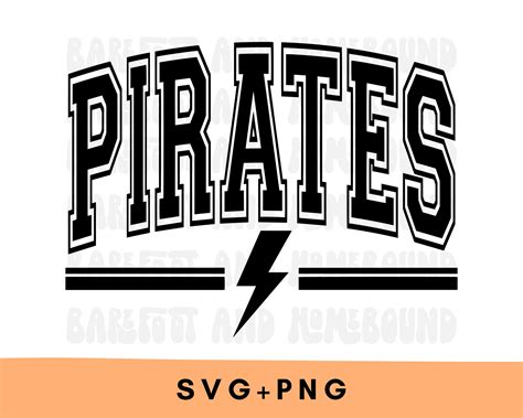 Varsity Pirates SVG Pirates PNG Pirates Mascot SVG Trendy - Etsy