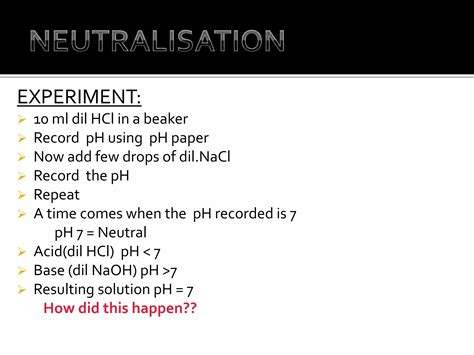 Neutralisation || Acids, Bases and Salts | PPT