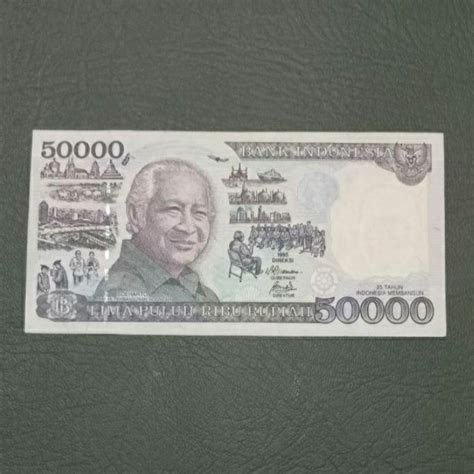 Jual Uang Kertas Kuno 50000 Rupiah Soeharto Emisi 1995 Shopee Indonesia