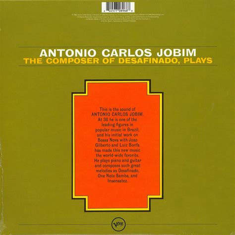 Antonio Carlos Jobim The Composer Of Desafinado Plays Vinyl LP