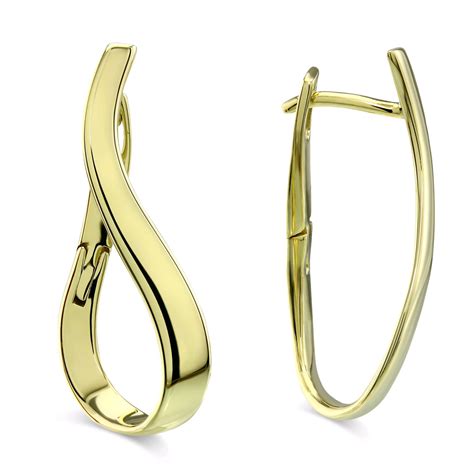 14k Yellow Gold Twisted Hoop Earrings Borsheims