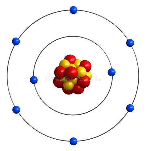 Atomic Structure Of Oxygen Stock Illustration Image Of Physics