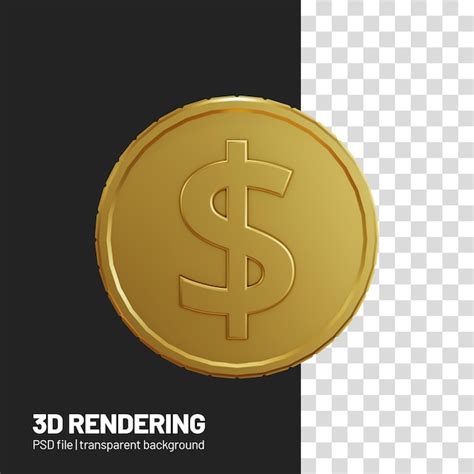 Premium Psd D Realistic Of Dollar Or Usd Coin On Transparent Background