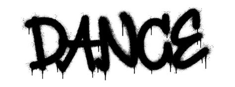 Premium Vector | Spray Painted Graffiti Dance Word Sprayed isolated with a white background ...