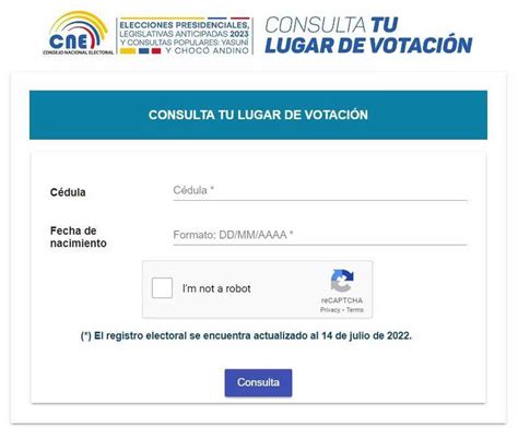 Así puedes consultar en el CNE por número de cédula tu lugar de